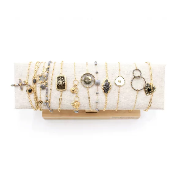 copy of Pack de 12 bracelets acier - argenté noir
